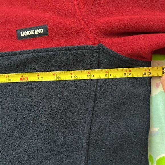 Lands End Colorblock 1/4 Snap Fleece - M - Picture 6 of 12